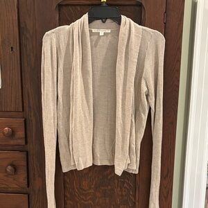 Cyrus Women's Beige Ribbed Cardigan